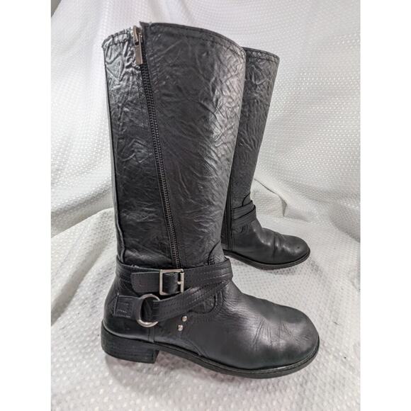 Gianni Bini Shoes - GIANNI BINI! ULTRA MOTO/BIKER STYLE HEAVY BLACK GENUINE LEATHER BOOTS! SZ 10M